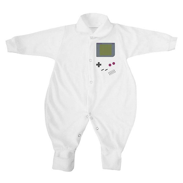 Macacão Plush Lojaria e Nerderia Game Boy  branco