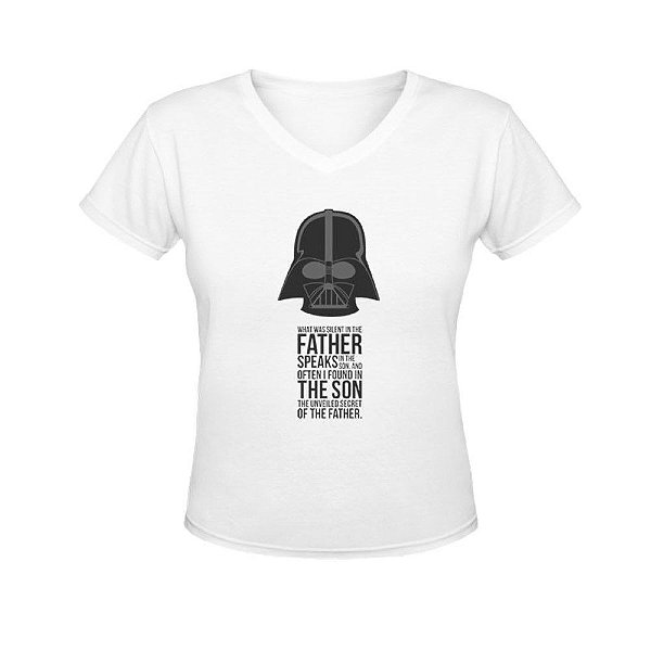 Camiseta Gola V Nerderia e Lojaria star wars darth vader BRANCA