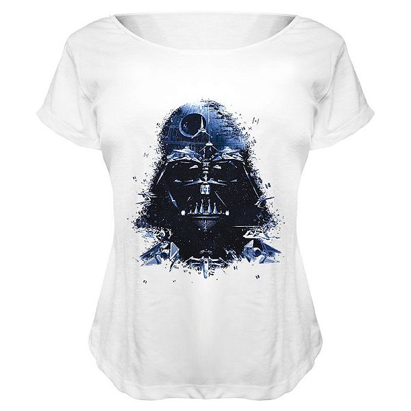 Camiseta Baby Look Nerderia e Lojaria vader expand BRANCA