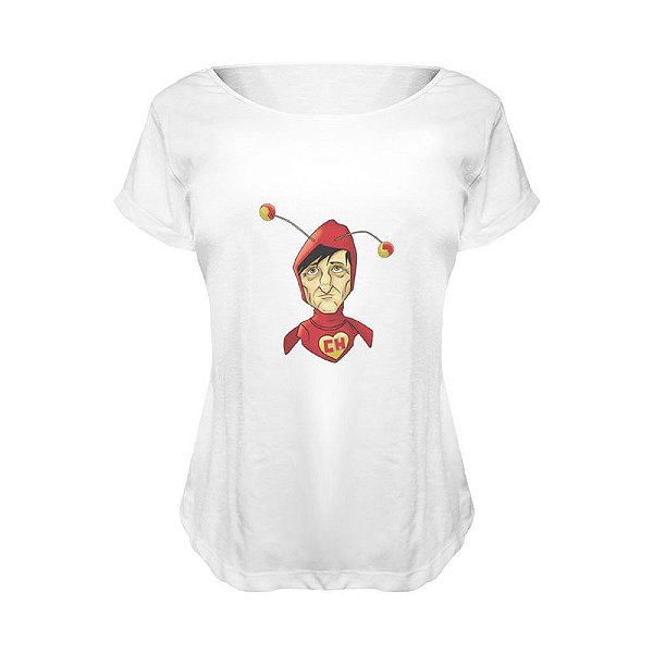 Camiseta Baby Look Nerderia e Lojaria chapolin 2 BRANCA