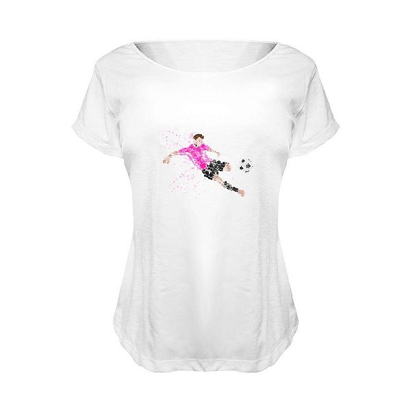 Camiseta Baby Look Nerderia e Lojaria soccer BRANCA