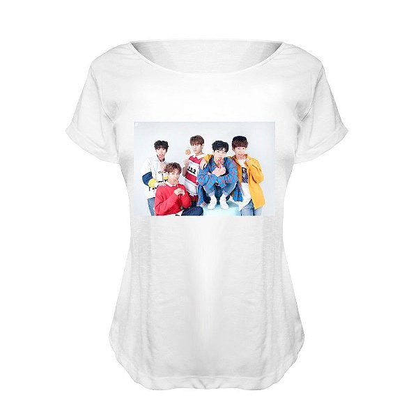 Camiseta Baby Look Nerderia e Lojaria kpop imfact coreanos BRANCA