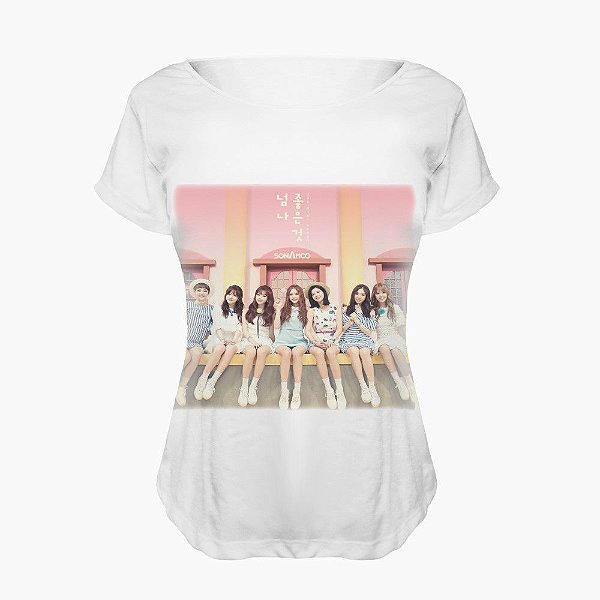 Camiseta Baby Look Nerderia e Lojaria kpop sonamoo coreanas BRANCA