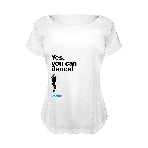 Camiseta Baby Look Nerderia e Lojaria you can dance BRANCA