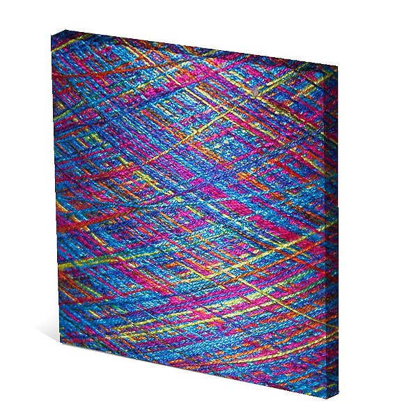 Tela Canvas 30X30 cm Nerderia e Lojaria linhas colorido