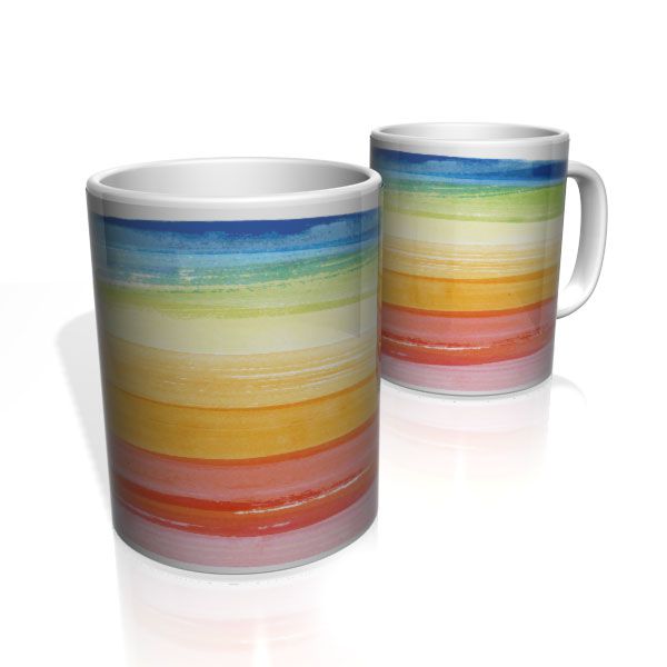 Caneca De Porcelana Nerderia e Lojaria ARCO-IRIS PAINT colorido