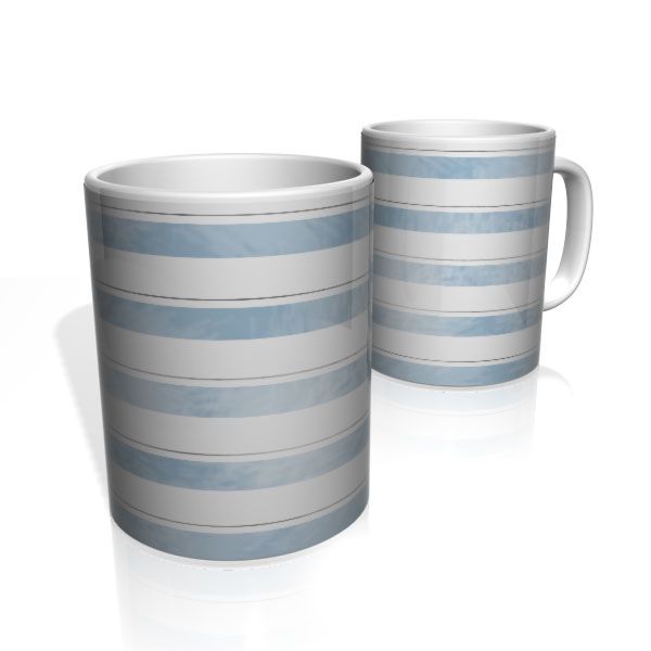 Caneca De Porcelana Nerderia e Lojaria linha azul aquarela colorido