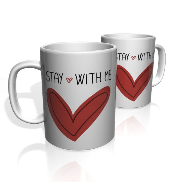 Caneca De Porcelana Nerderia e Lojaria stay with me colorido