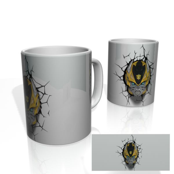 Caneca decorativa Nerderia e Lojaria 3d bubble bee colorido