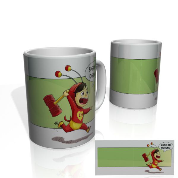 Caneca decorativa Nerderia e Lojaria chapolin3 colorido