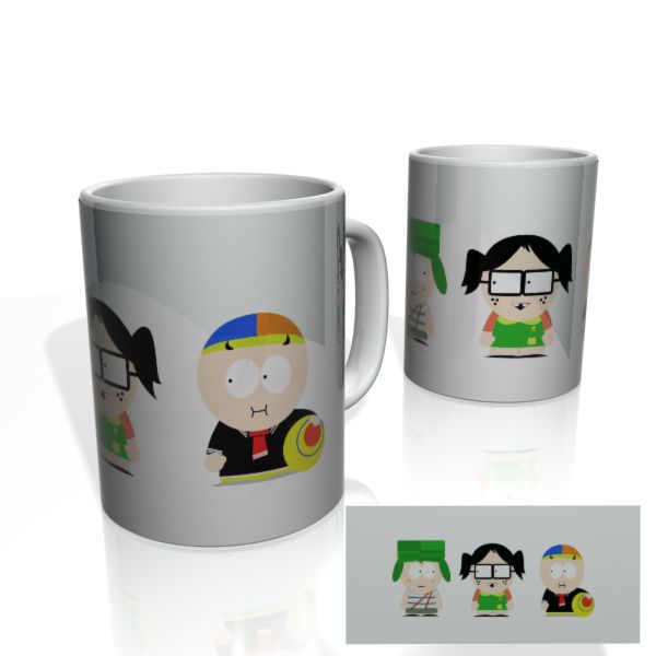 Caneca decorativa Nerderia e Lojaria chaves south park colorido