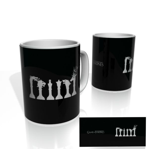 Caneca decorativa Nerderia e Lojaria game of thrones black colorido