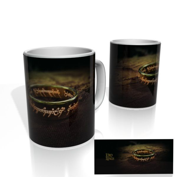 Caneca decorativa Nerderia e Lojaria lord rings colorido