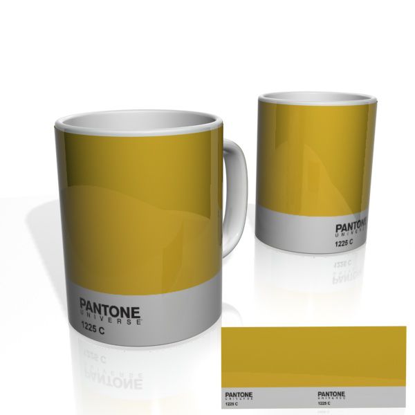 Caneca decorativa Nerderia e Lojaria pantone 1225c colorido