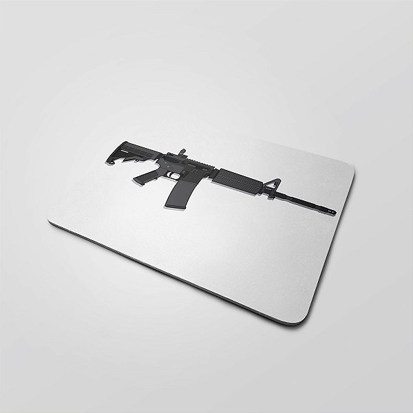 MOUSE PAD GAMER MÉDIO 26X30cm Nerderia e Lojaria gun colorido