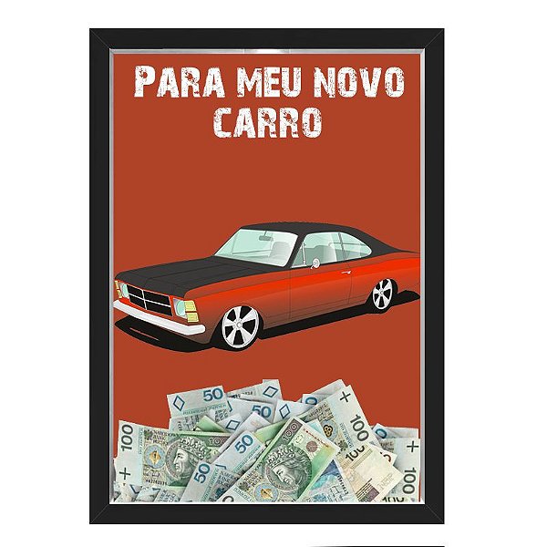 Quadro CAIXA COFRE 33x43 cm NERDERIA E LOJARIA car5 preto