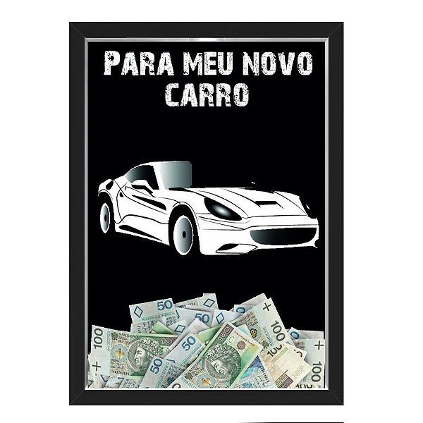 Quadro CAIXA COFRE 33x43 cm NERDERIA E LOJARIA car7 preto