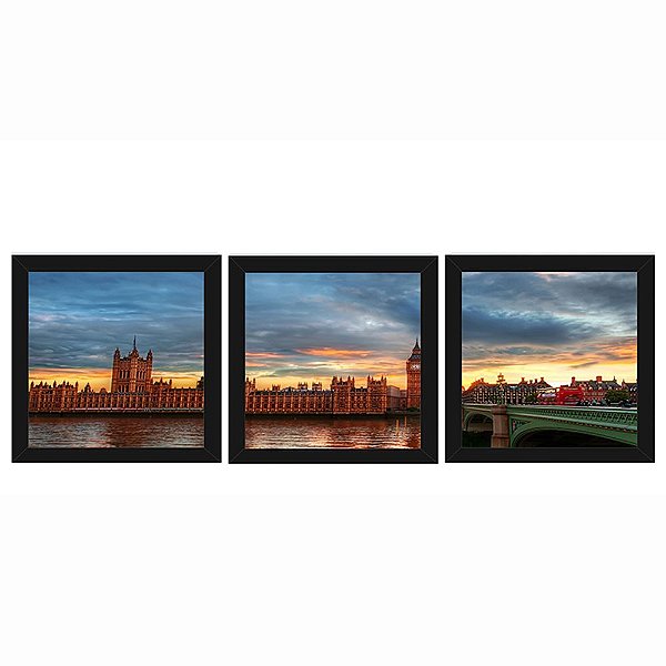 Quadro 23x23 (3 und.) Nerderia Lojaria Big Ben 01 preto