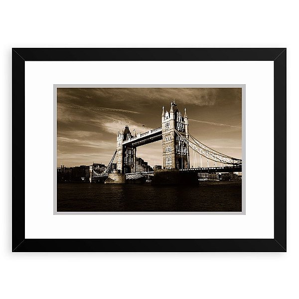 Quadro Decorativo 23x33cm Nerderia e Lojaria bridge preto