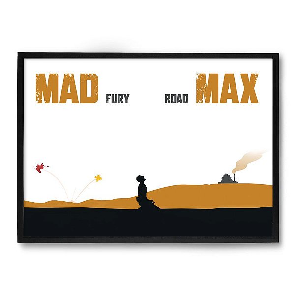 Quadro Decorativo 23x33cm Nerderia e Lojaria mad max preto