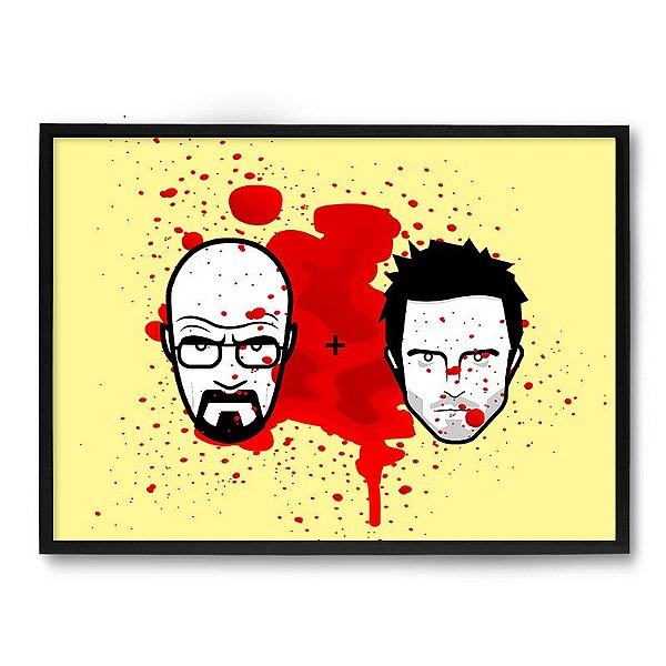 Quadro Decorativo 33x43cm Nerderia e Lojaria breaking bad preto