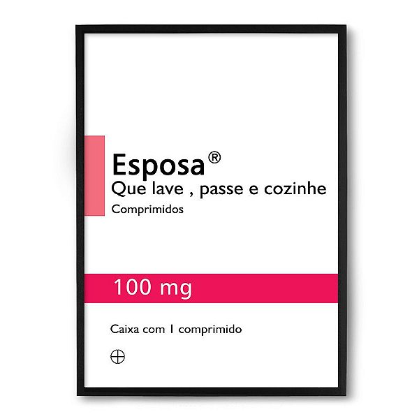 Quadro Decorativo 33x43cm Nerderia e Lojaria esposa preto