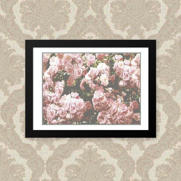 Quadro Decorativo 33x43cm Nerderia e Lojaria floral preto