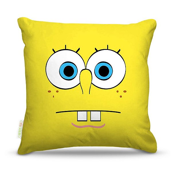 Almofada 45 x 45cm  Nerderia e Lojaria bob esponja colorido