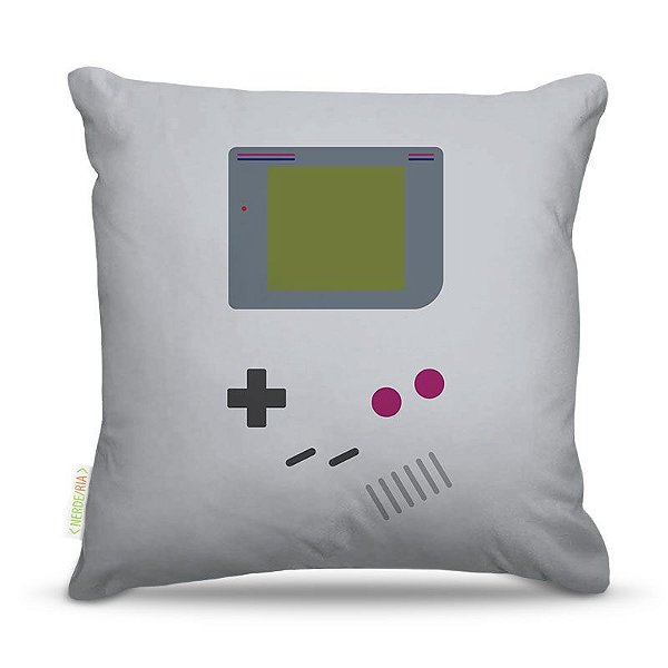 Almofada 45 x 45cm  Nerderia e Lojaria game boy colorido