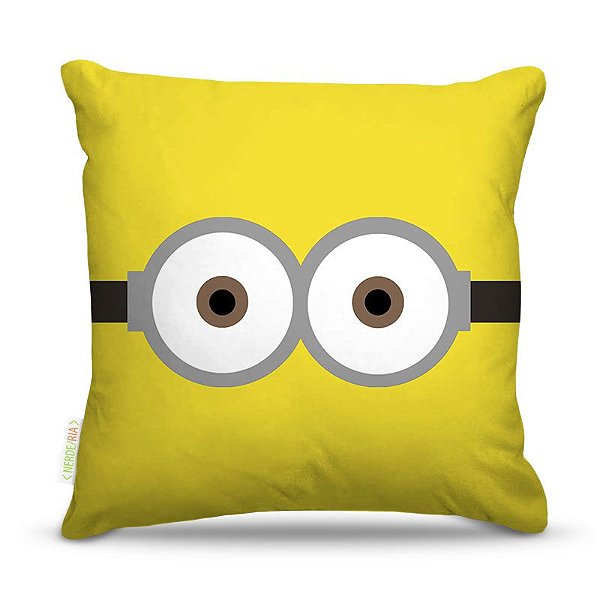 Almofada 45 x 45cm  Nerderia e Lojaria minion olhos01 colorido