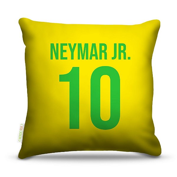 Almofada 40 x 40cm Nerderia e Lojaria brasil camisa 10 colorido