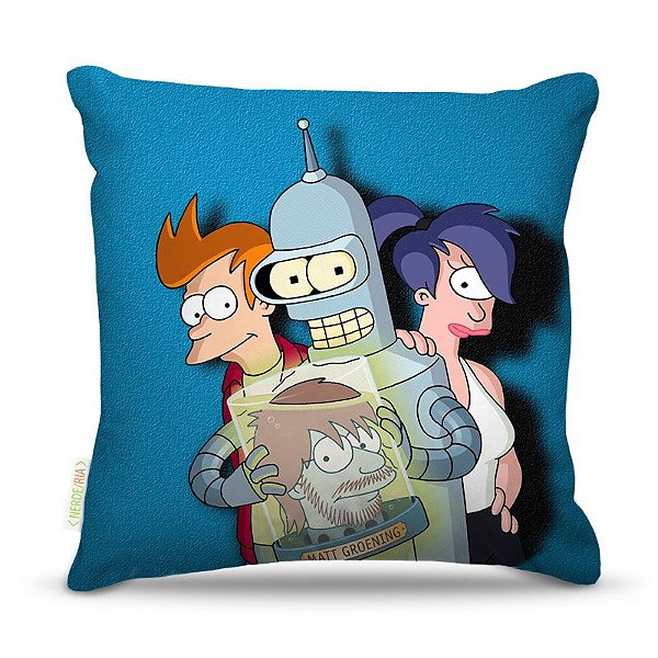 Almofada 40 x 40cm Nerderia e Lojaria futurama01 colorido