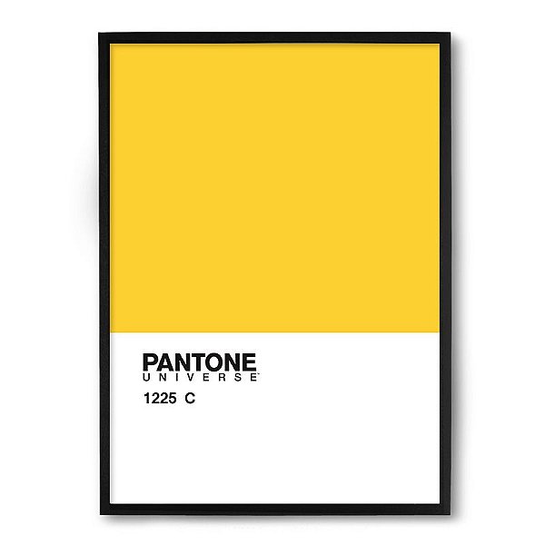 Quadro Decorativo 33x43cm Nerderia e Lojaria pantone amarelo preto