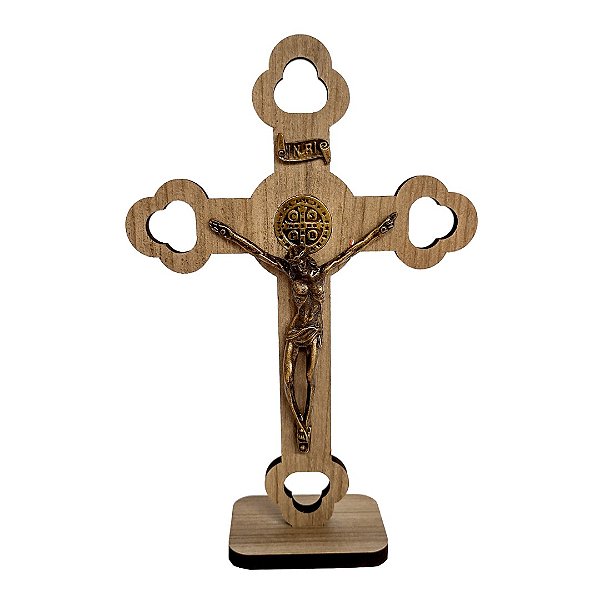 Crucifixo MDF com Base Removível [Mesa/Parede]