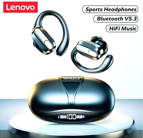 Fone Bluetooth Lenovo XT80 a prova D`água e som de alta fidelidade
