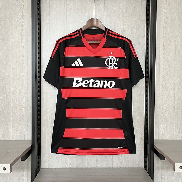 Camisa do Flamengo Temporada 2025-Versão Torcedor com patrocínios
