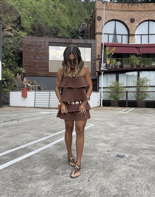 Vestido Babado Lana