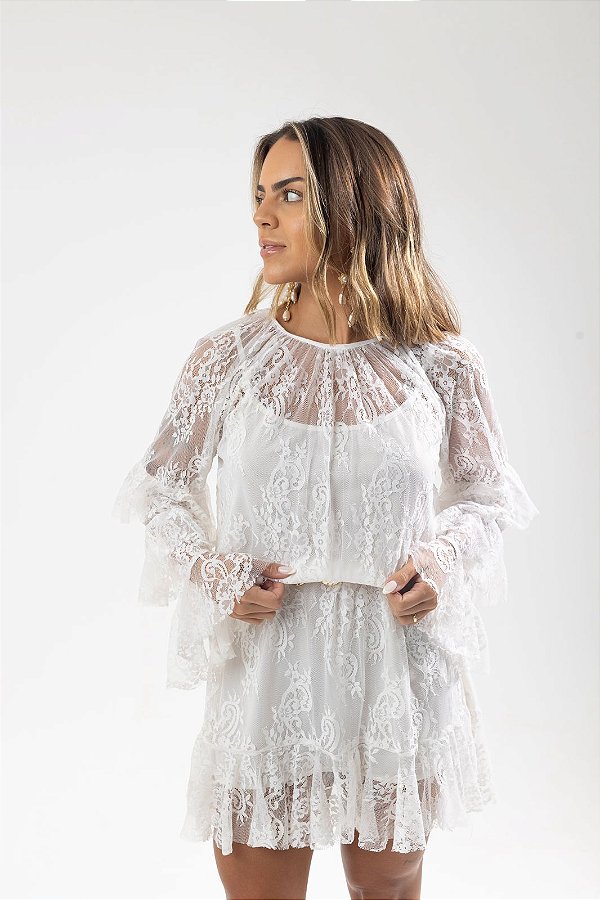 Vestido Branco Renda - especial noiva