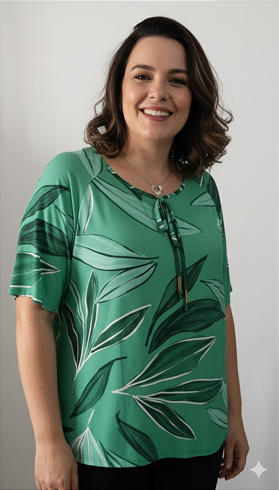 Blusa Dança das folhas
