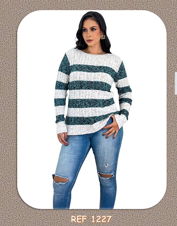 Blusa fio mousse flamê