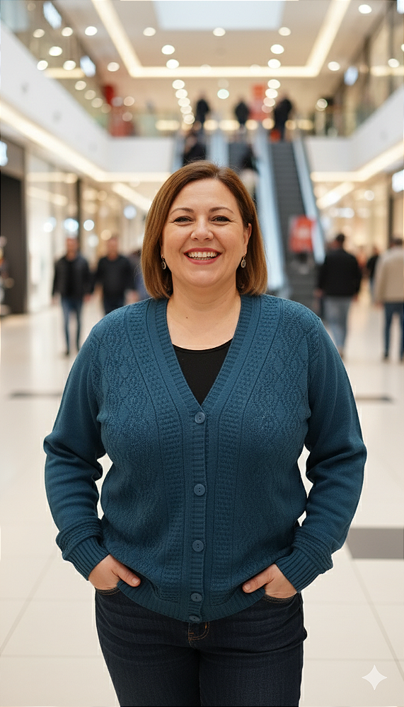 Casaco de tricot ponto trabalhado