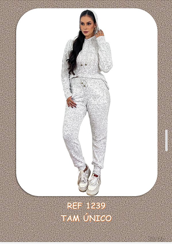 Conjunto com calça fio mousse