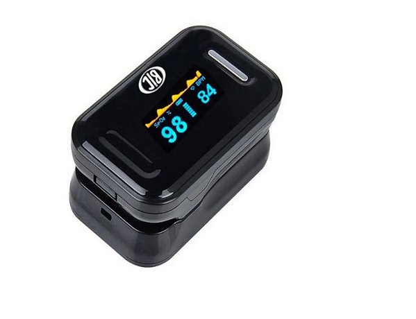 Oxímetro de pulso portátil BIC monitor de dedo YK-80B Preto