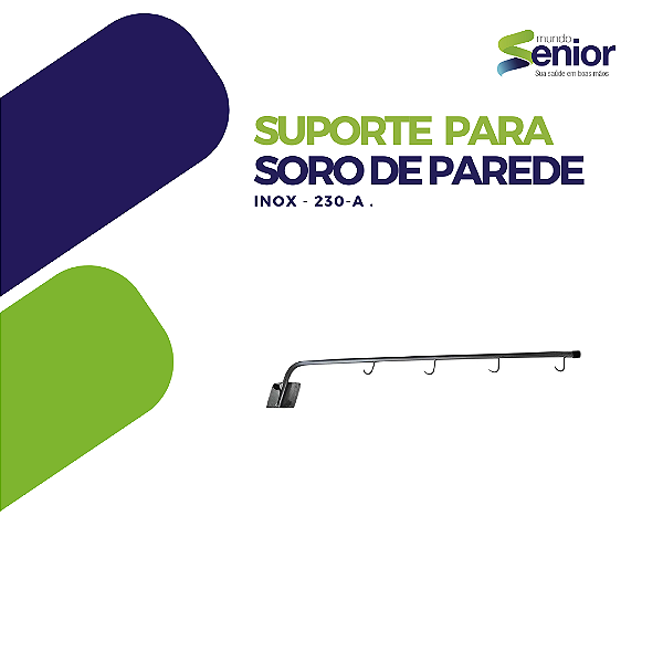 Suporte para soro (de parede) inox - 230-A