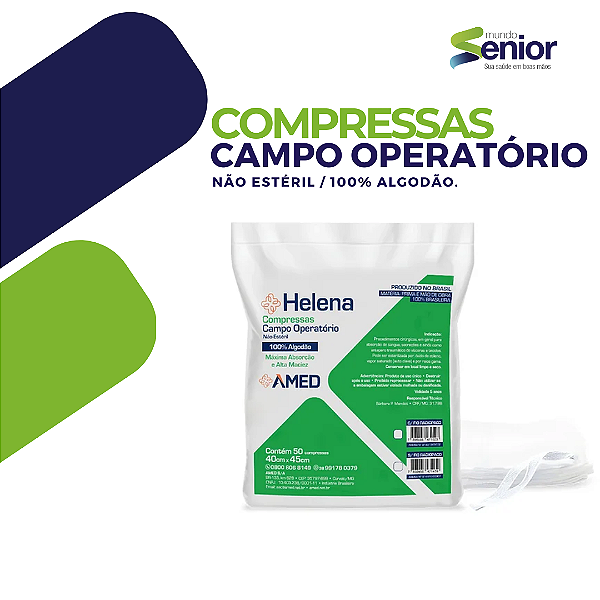 Campo Operatório Helena 18g - C/ 50un - Cx/ 14 - Basic