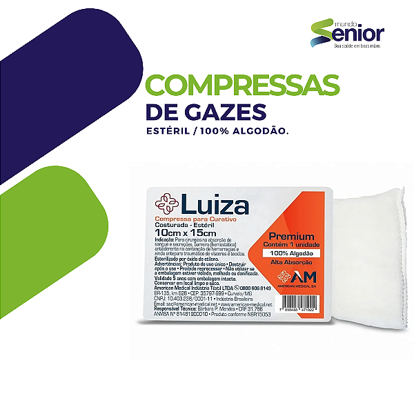 Compressas para Curativo Luiza 10x15