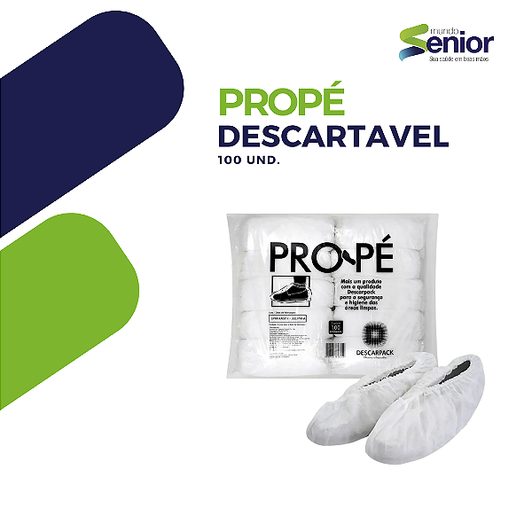 Sapatilha prope descartavel descarpack 100 unidades