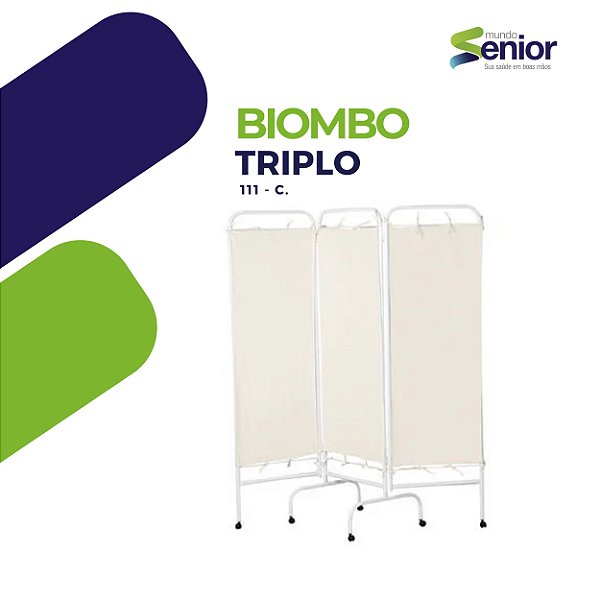 111-A BIOMBO TRIPLO INOX 1.75 X 1.80
