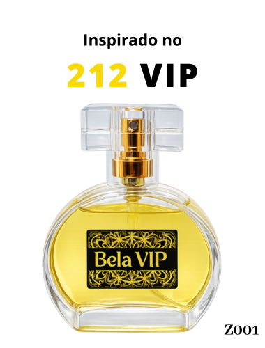 Perfume Contratipo Bela Vip - Inspiração no 212 Vip Feminino