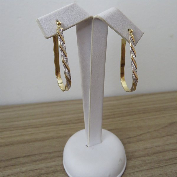Argola U Detalhes Ródio
